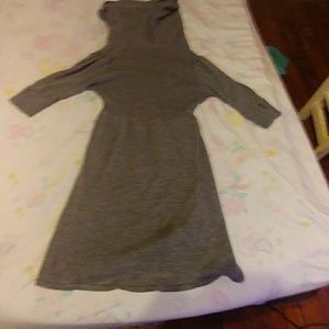 Gray turtleneck sweater